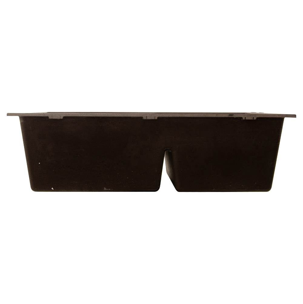 60/40 Double Bowl Undermount Granite Composite Black
