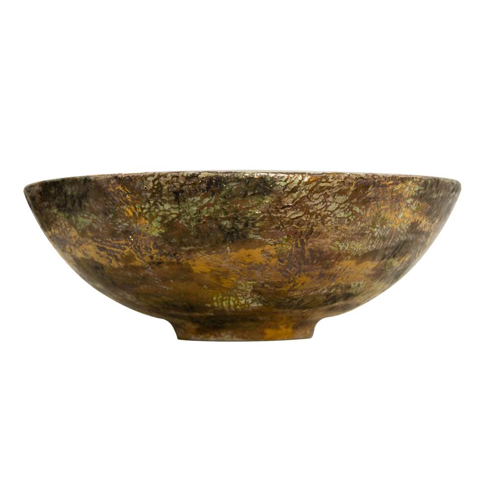 Drake Fireclay Hand-decorated Vanity Sink - Matte Black