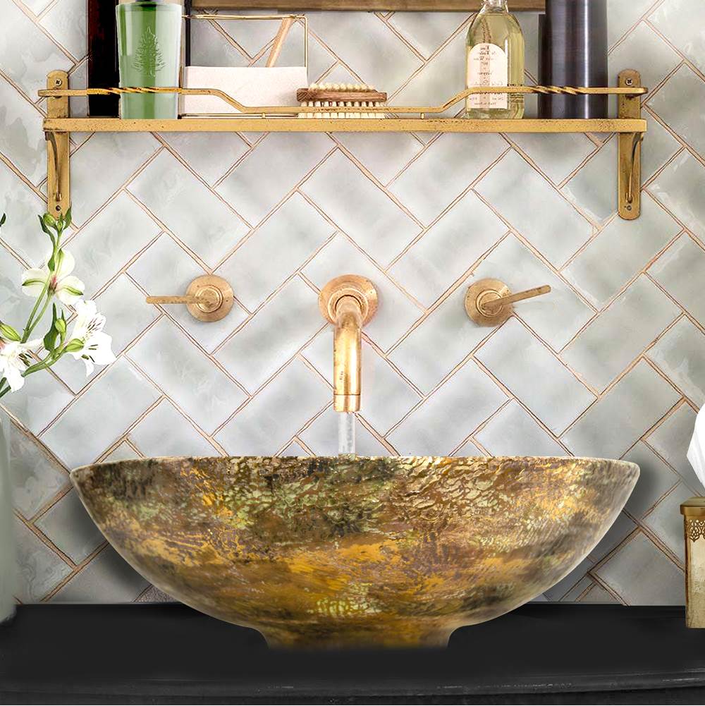 Drake Fireclay Hand-decorated Vanity Sink - Matte Black