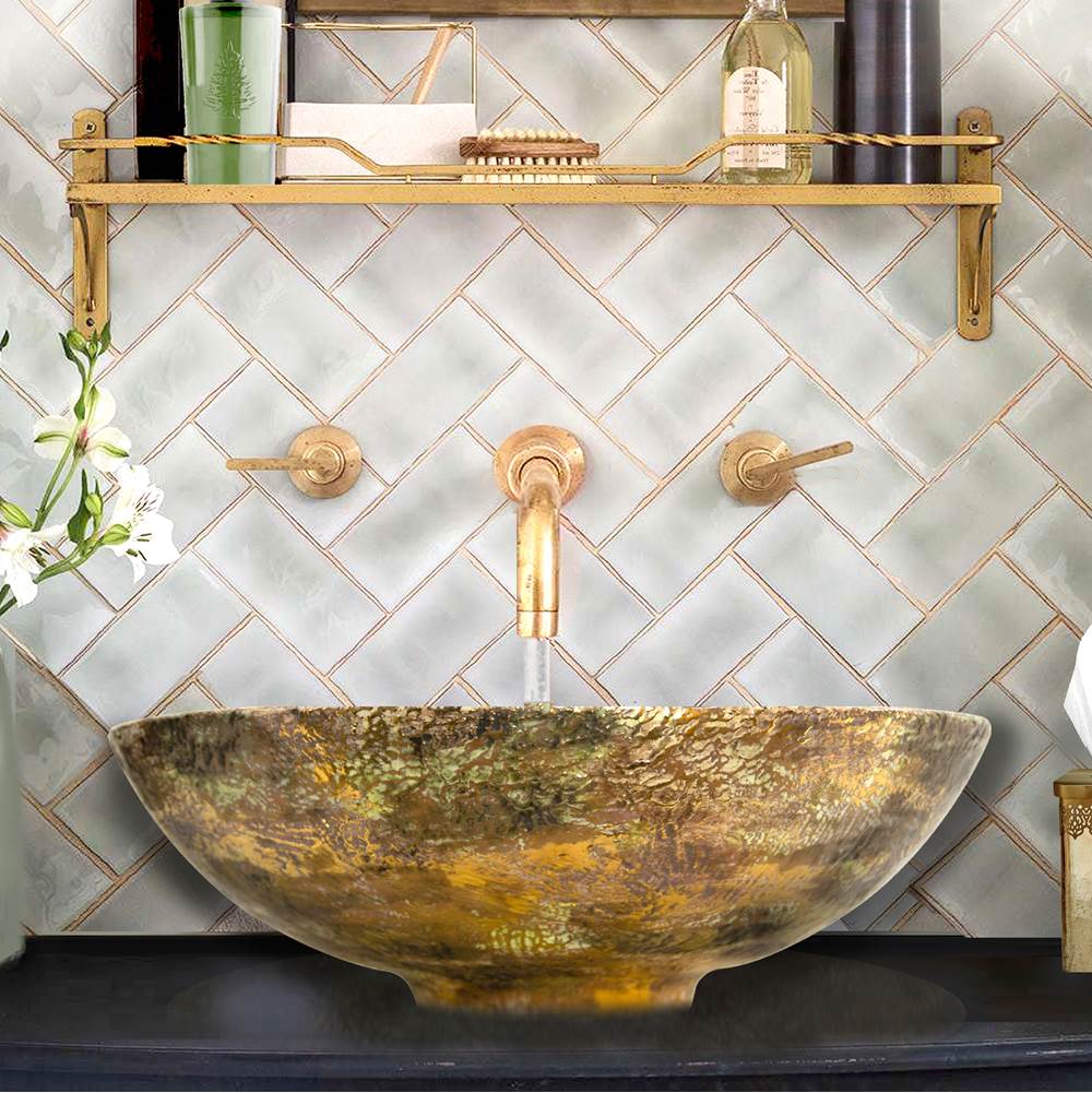 Drake Fireclay Hand-decorated Vanity Sink - Matte Black