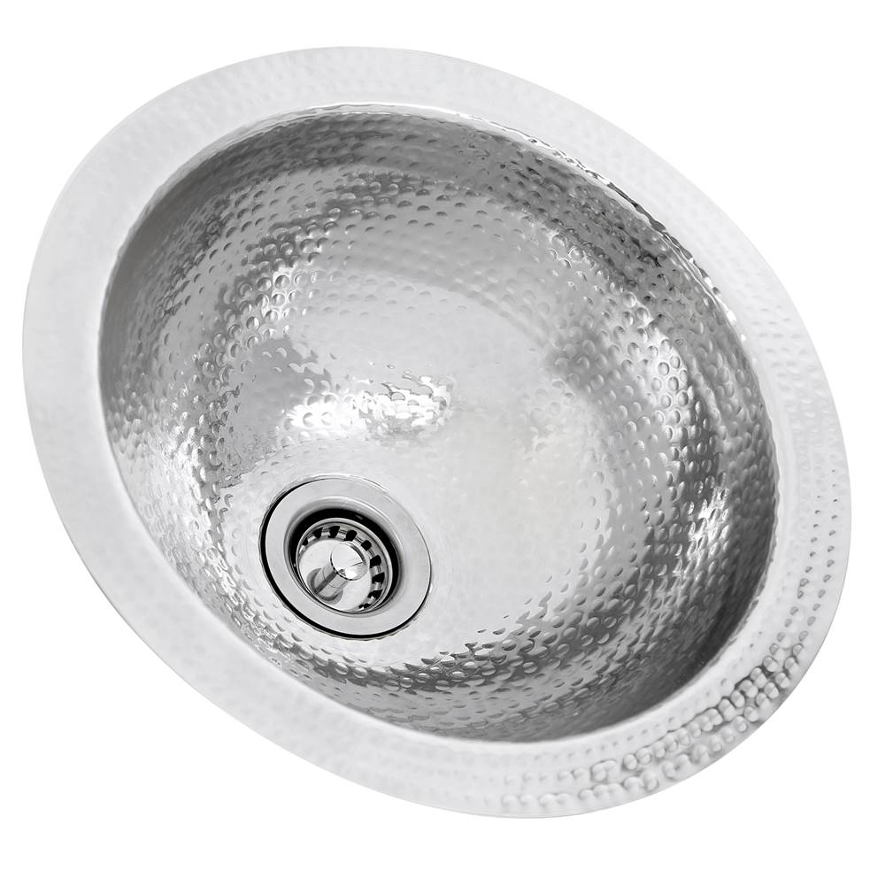13 Inch Hand Hammered Stainless Steel Round Bar Sink