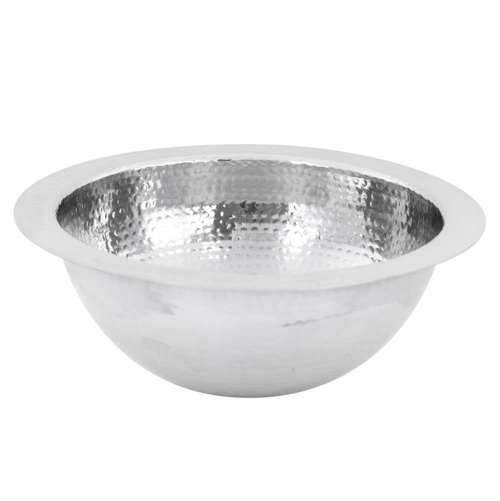 13 Inch Hand Hammered Stainless Steel Round Bar Sink