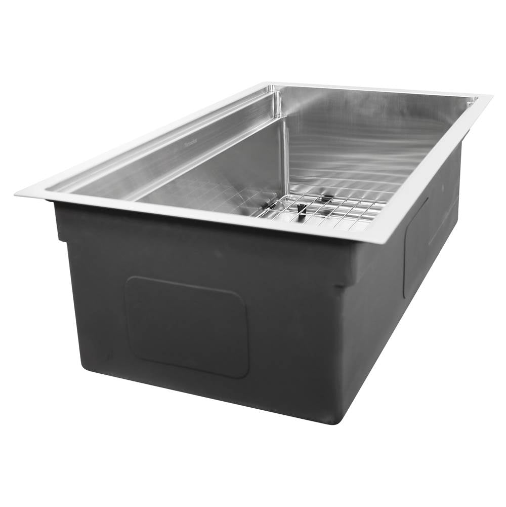 32 Inch Professional Prep Station Small Radius Undermount Stainless Kitchen Sink with Accessories