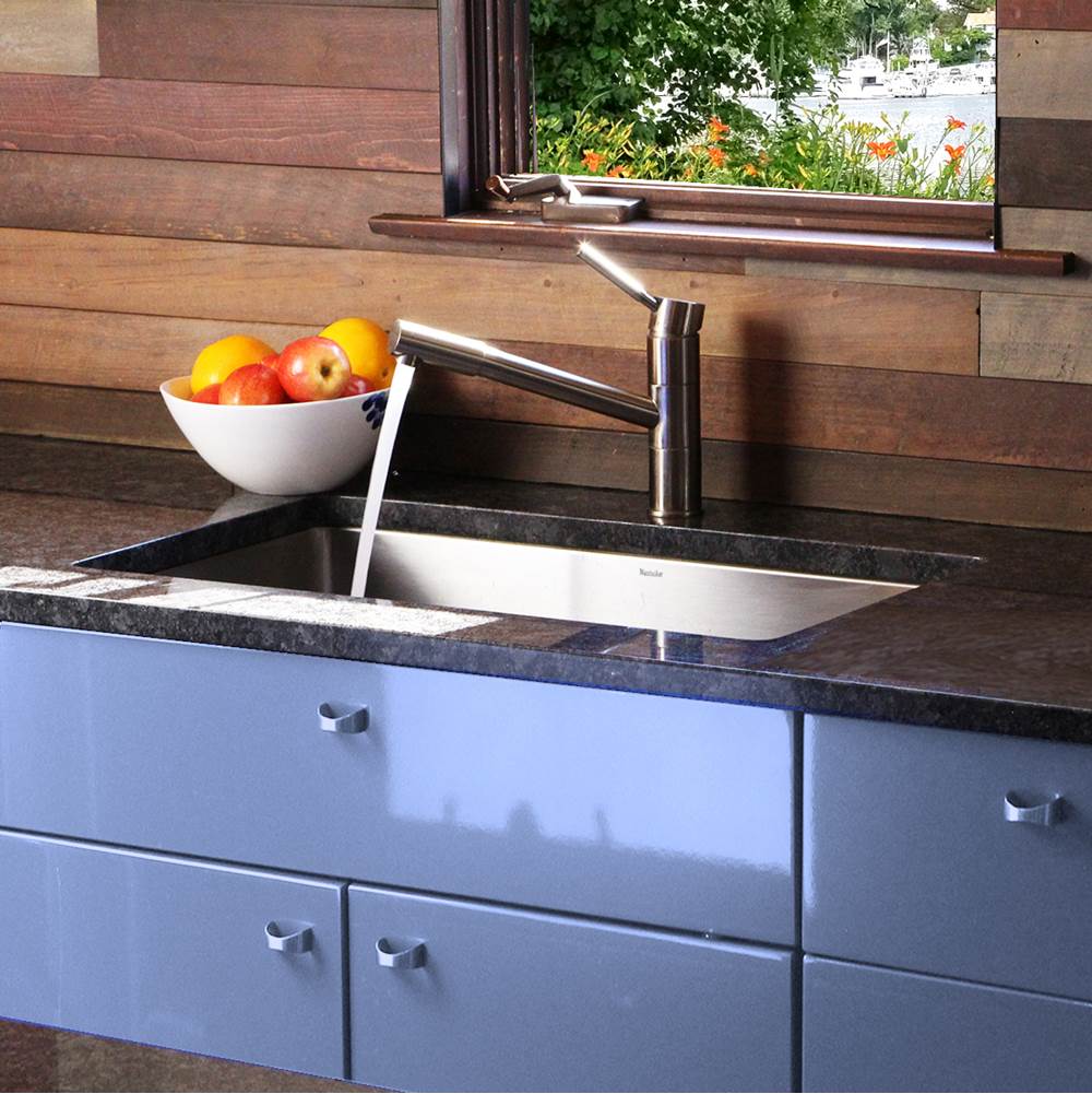 32 Inch Pro Series Large Rectangle Single Bowl Undermount Small Radius Corners Stainless Steel Kitchen Sink