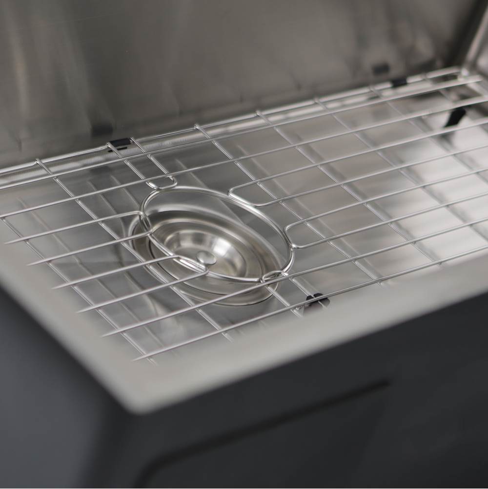 36 Inch Pro Series Oversized Large Rectangle Single Bowl Undermount Small Radius Corners Stainless Steel Kitchen Sink.