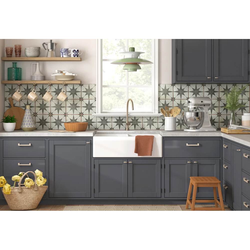Nantucket Sinks - 33 Inch Double Bowl White Farmhouse Fireclay Kitchen Sink - Glazed White