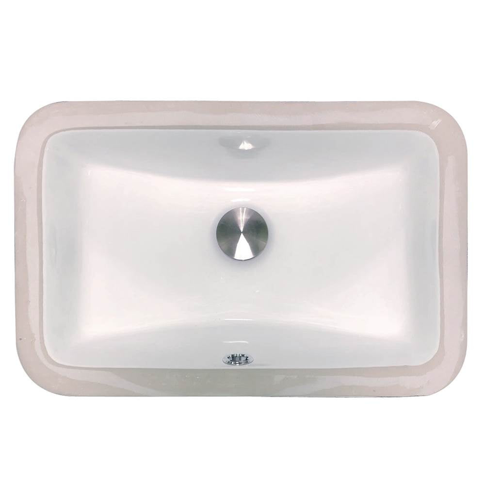 Nantucket Sinks - Undermount Ceramic Sink In White - Porcelain Enamel Glaze White