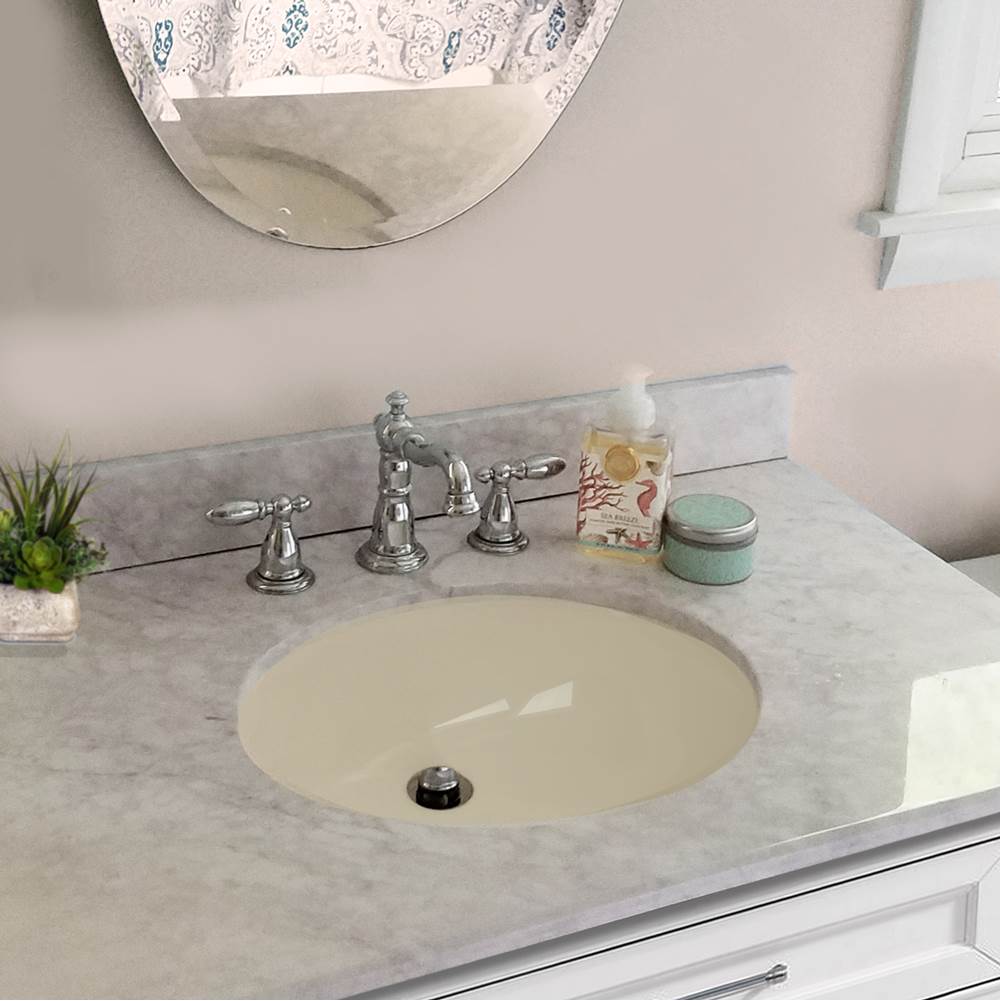 15 Inch X 12 Inch Undermount Ceramic Sink In Bisque
