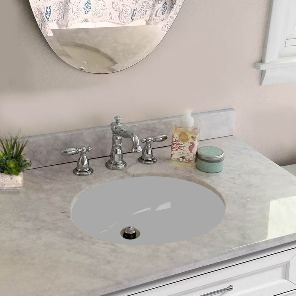15 Inch X 12 Inch Undermount Ceramic Sink In Bisque