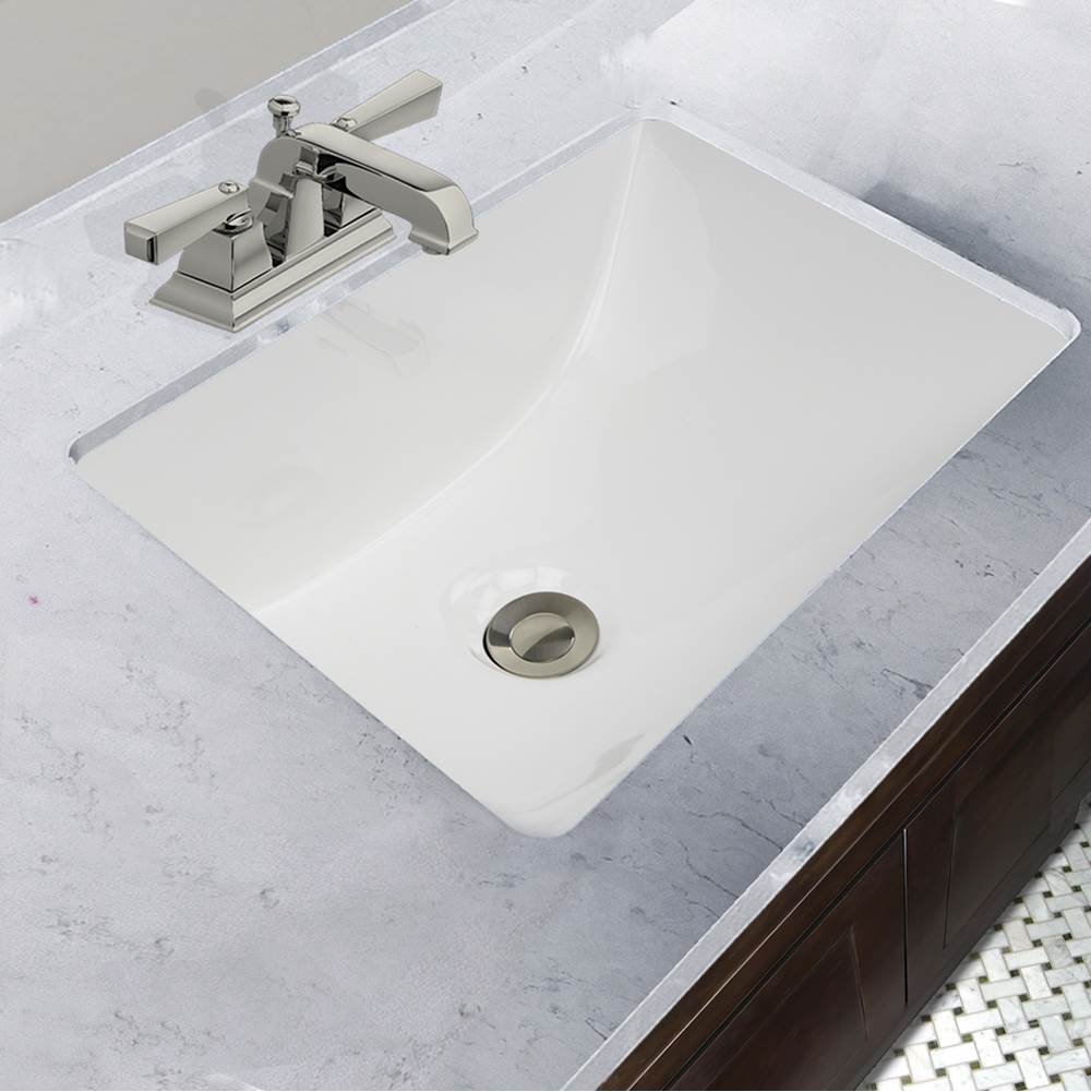 16 Inch X 11 Inch Undermount Ceramic Sink In Bisque