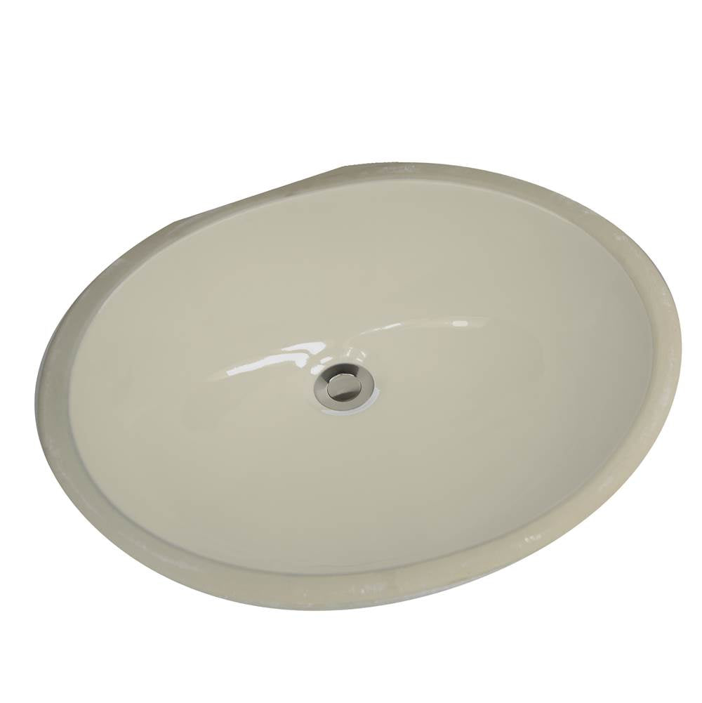17 Inch X 14 Inch Undermount Ceramic Sink In Bisque