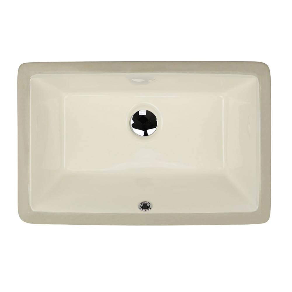 Nantucket Sinks - 19 Inch X 11 Inch Undermount Ceramic Sink In Bisque - Glazed Bisque