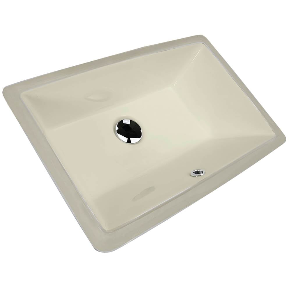 19 Inch X 11 Inch Undermount Ceramic Sink In Bisque