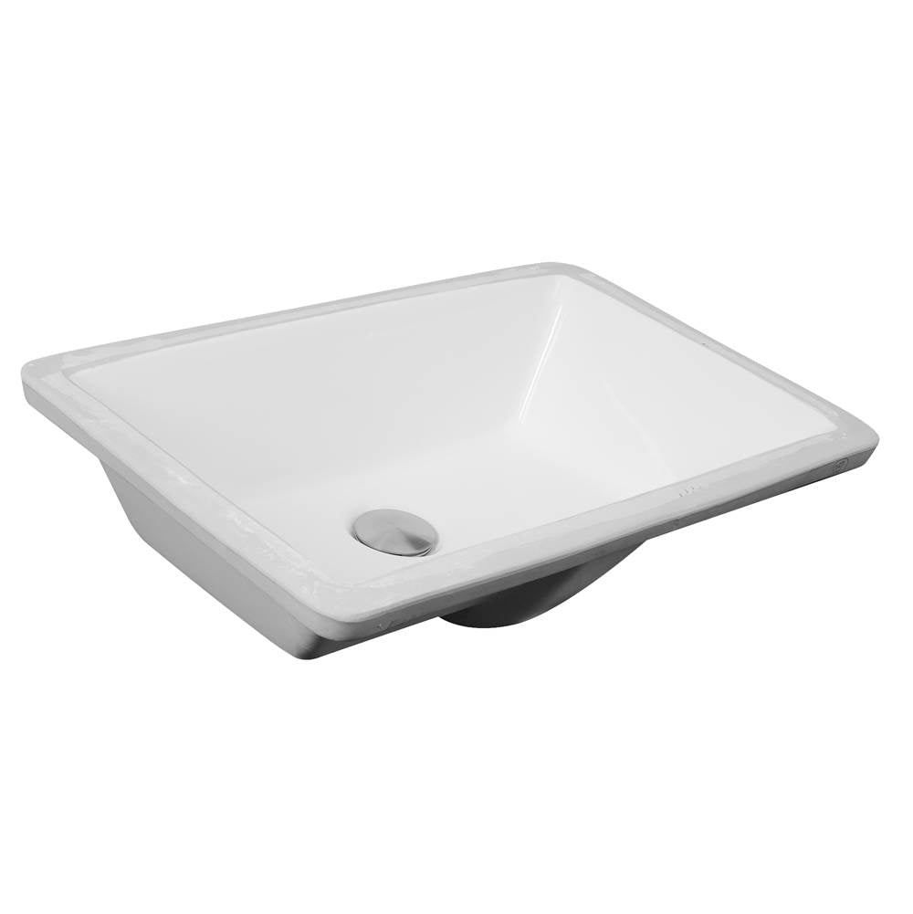 19 Inch X 11 Inch Undermount Ceramic Sink In Bisque
