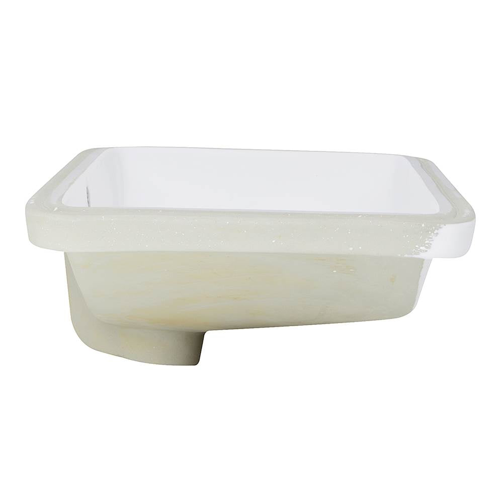 23.5 Inch Rectangular Undermount Ceramic Vanity Sink in White
