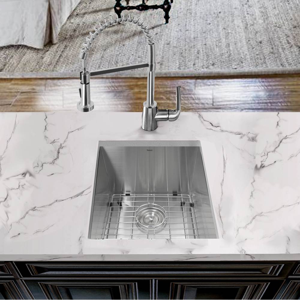 15 Inch Pro Series Rectangle Undermount Zero Radius Stainless Steel Bar/Prep Sink