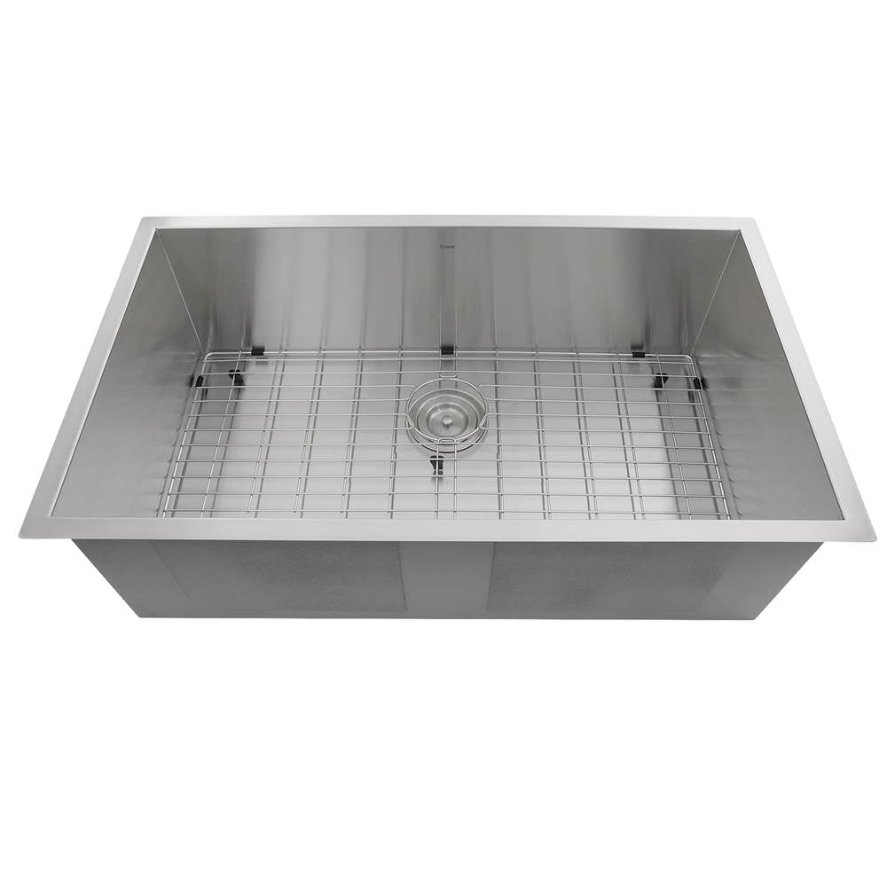 32 Inch Pro Series Large Rectangle Single Bowl Undermount Zero Radius Stainless Steel Kitchen Sink