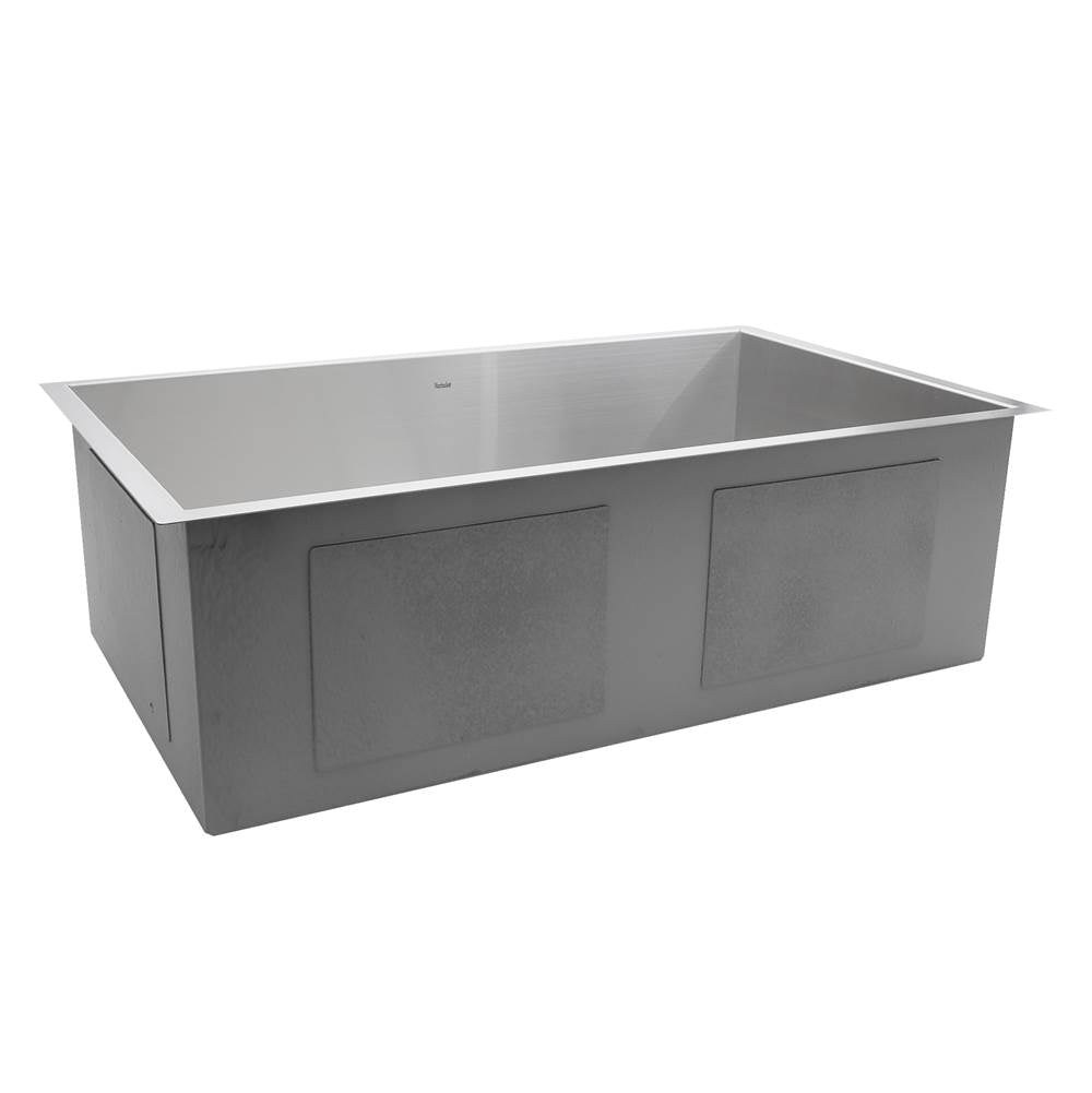 32 Inch Pro Series Large Rectangle Single Bowl Undermount Zero Radius Stainless Steel Kitchen Sink