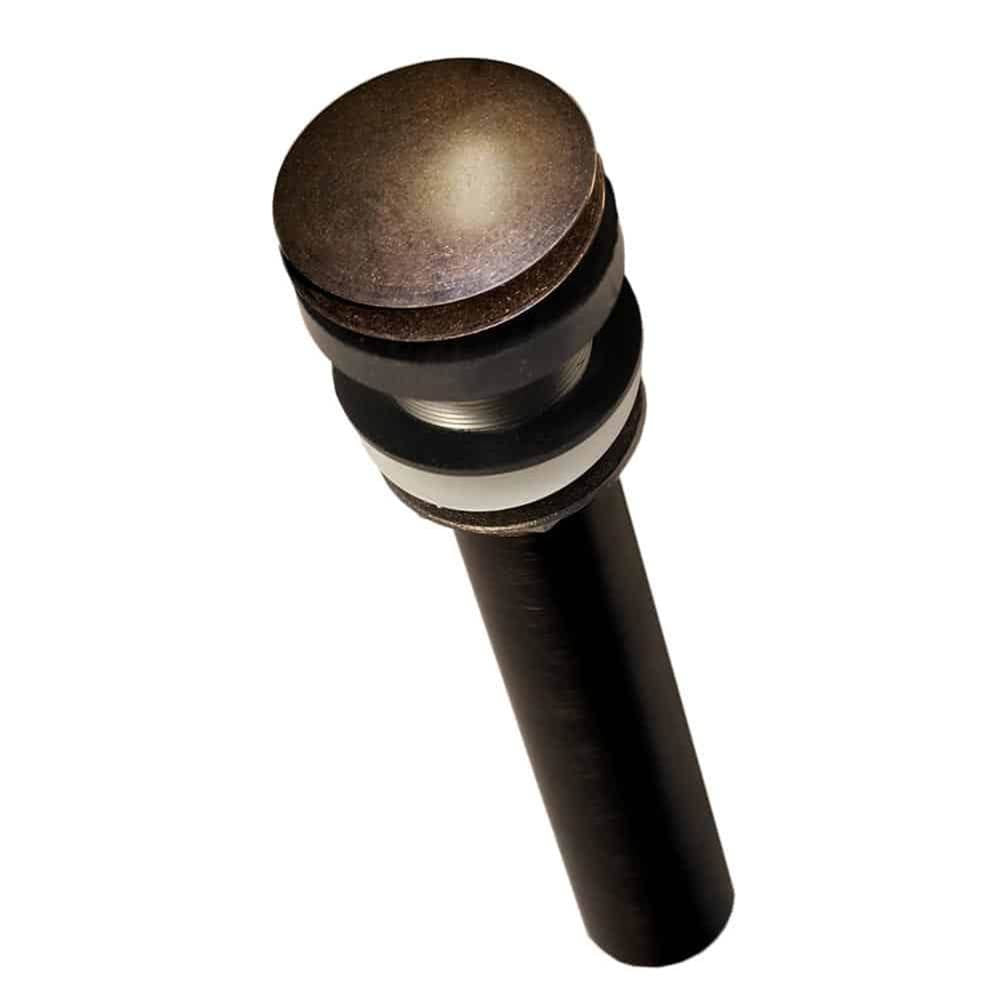 Native Trails - 1.5'' Push to Seal Dome Drain in Weathered Copper - Weathered Copper