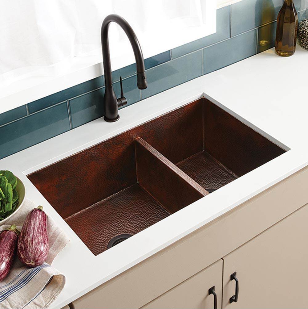 Native Trails - Cocina Duet Kitchen SInk in Antique Copper - Antique Copper