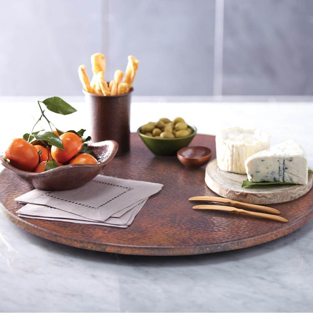 Copper Lazy Susan in Tempered, 20''
