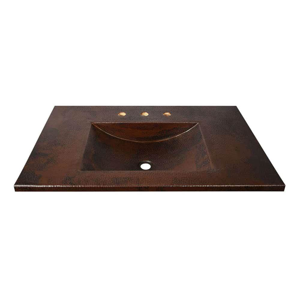 Native Trails - 36'' Cozumel Vanity Top with Integral Bathroom Sink in Antique Copper - Antique Copper