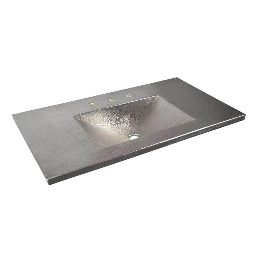 36'' Cozumel Vanity Top with Integral Bathroom Sink in Brushed Nickel