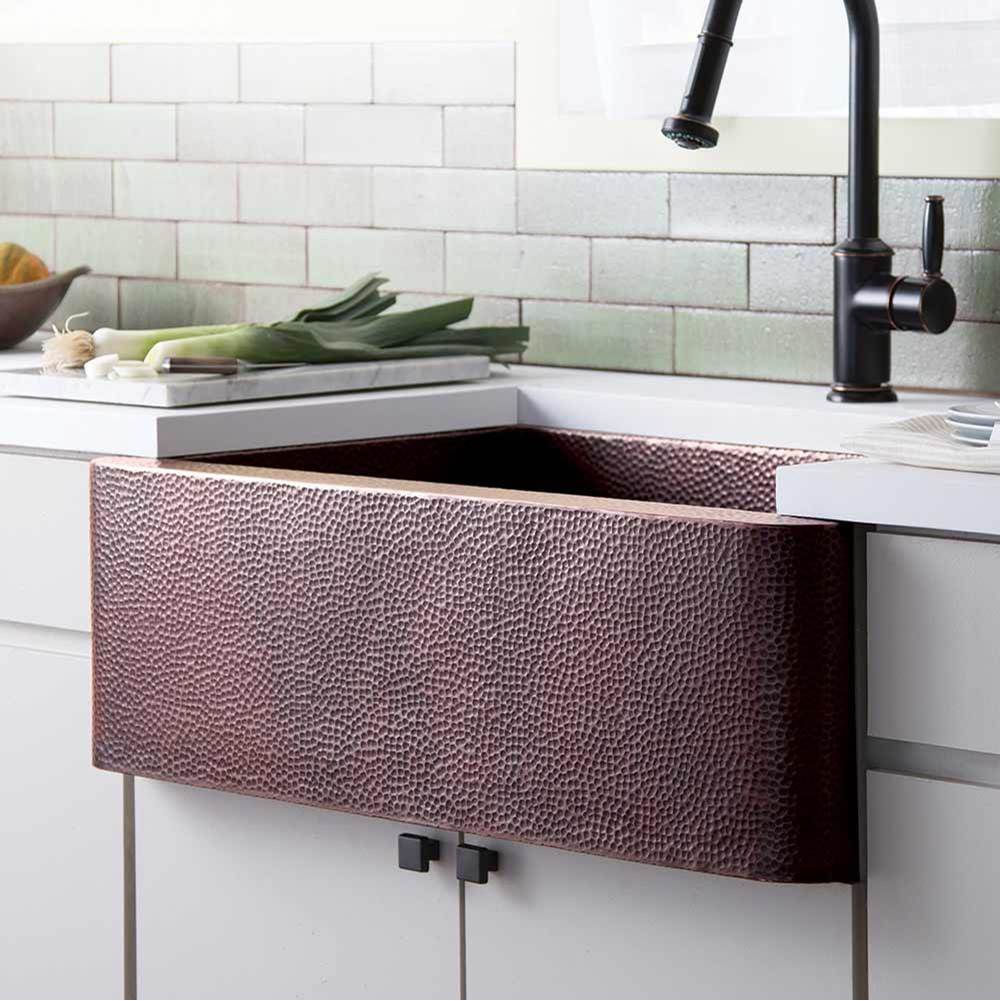 Native Trails - Farmhouse 33 Kitchen SInk in Antique Copper - Antique Copper