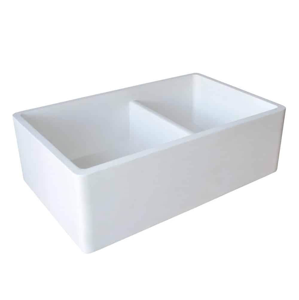 Farmhouse Double Bowl Kitchen Sink in Ash