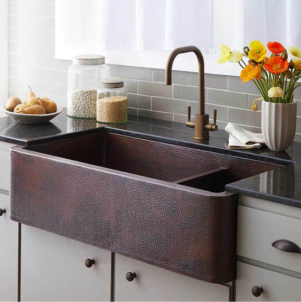 Native Trails - Farmhouse Duet Pro Kitchen SInk in Antique Copper - Antique Copper