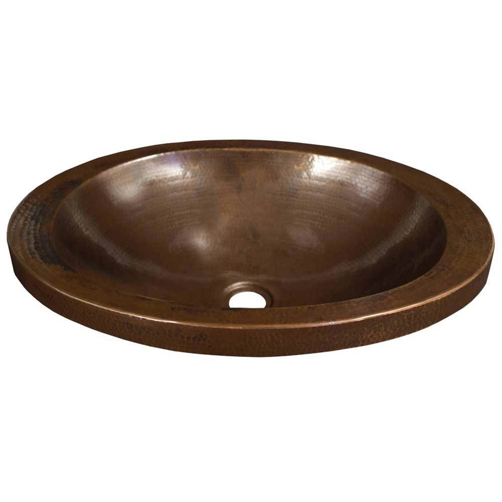 Hibiscus Bathroom Sink in Antique Copper