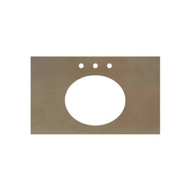 Native Trails - 36'' Native Stone Vanity Top in Earth- Trough with Single or No Faucet Hole - Earth