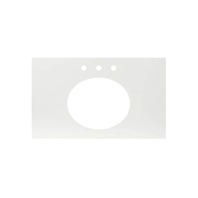 Native Trails - 36'' Native Stone Vanity Top in Pearl- Trough with Single or No Faucet Hole - Pearl