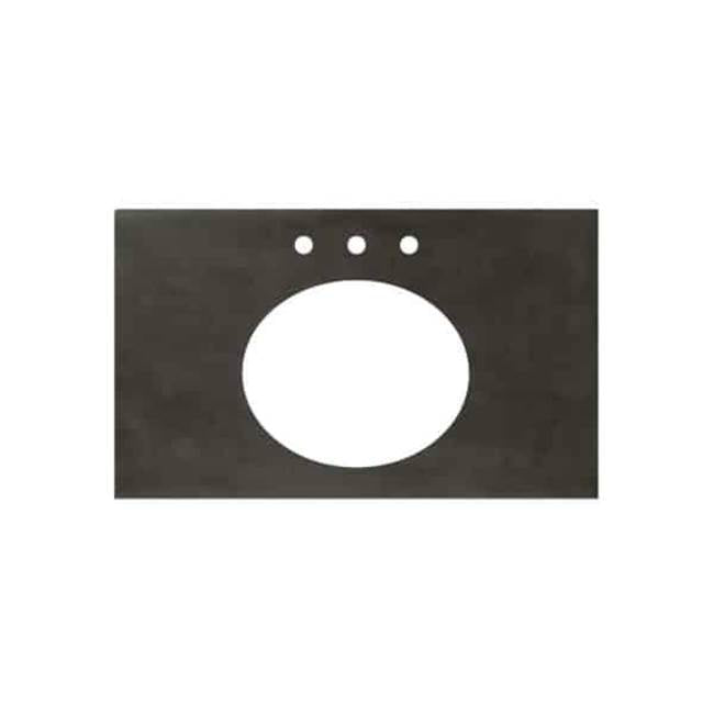 Native Trails - 36'' Native Stone Vanity Top in Slate- Trough with Single or No Faucet Hole - Slate