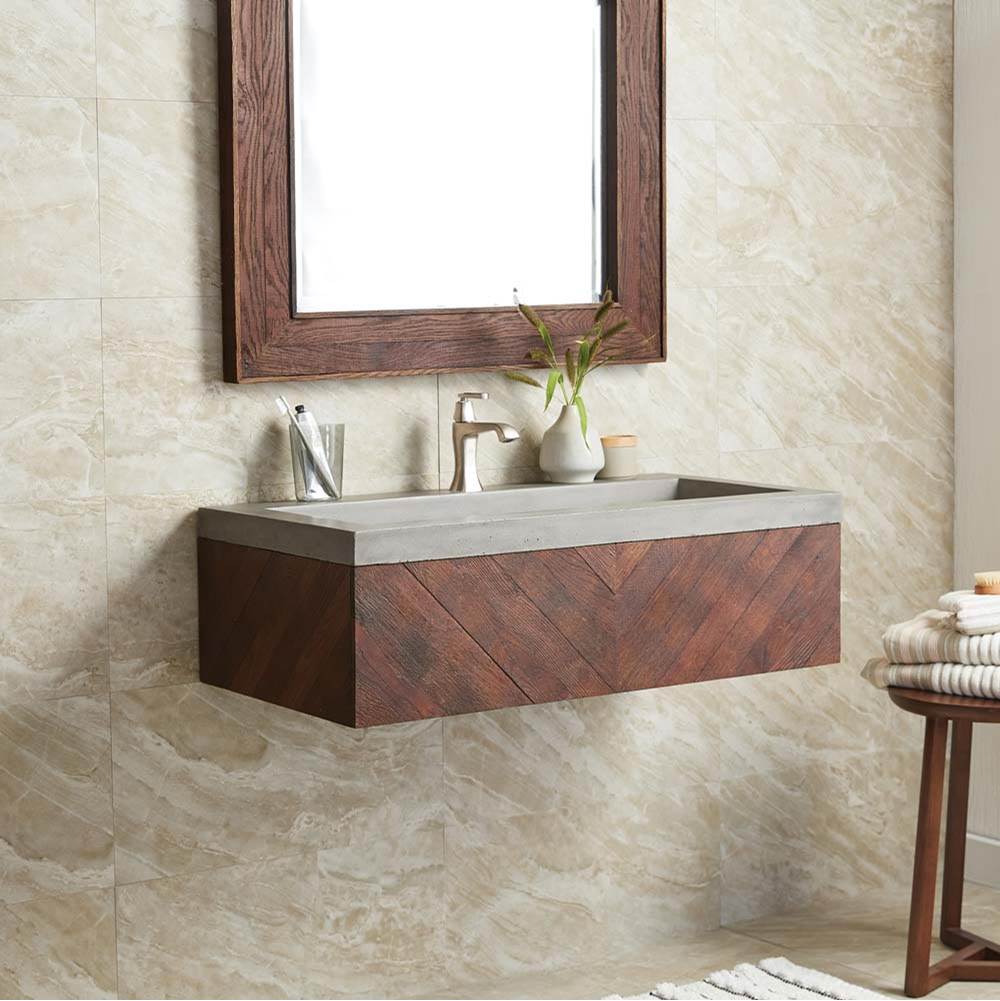 Vintner''s Floating Vanity in Grigio