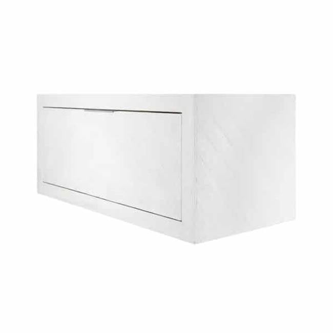Native Trails - Vintner''s Floating Vanity with Drawer in Blanc - Blanc,Brushed Nickel
