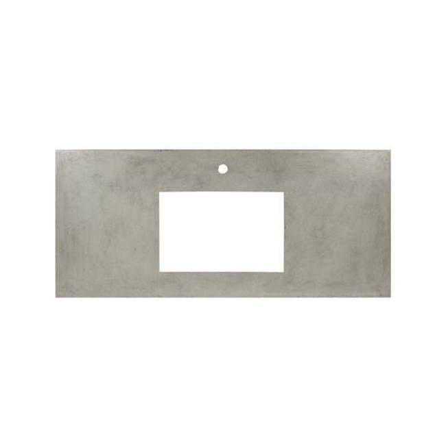 Native Trails - 36'' Native Stone Vanity Top in Pearl- Vessel with Single Hole Cutout - Pearl