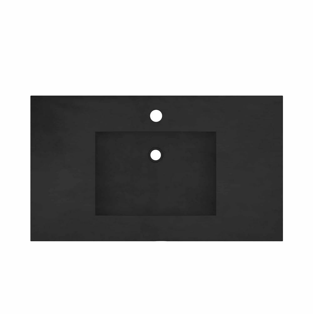 36'' Palomar Vanity Top with Integral Sink in Charcoal - Single Faucet Cutout