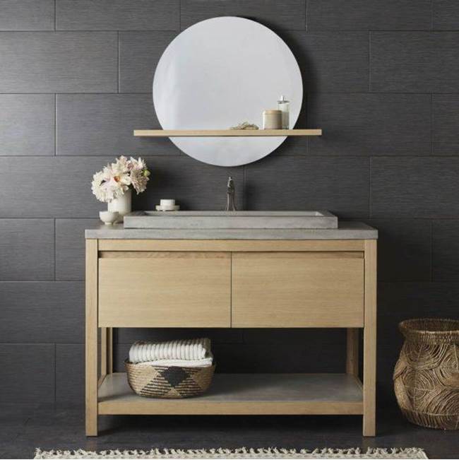 48'' Solace Vanity in Sunrise Oak with Ash Shelf