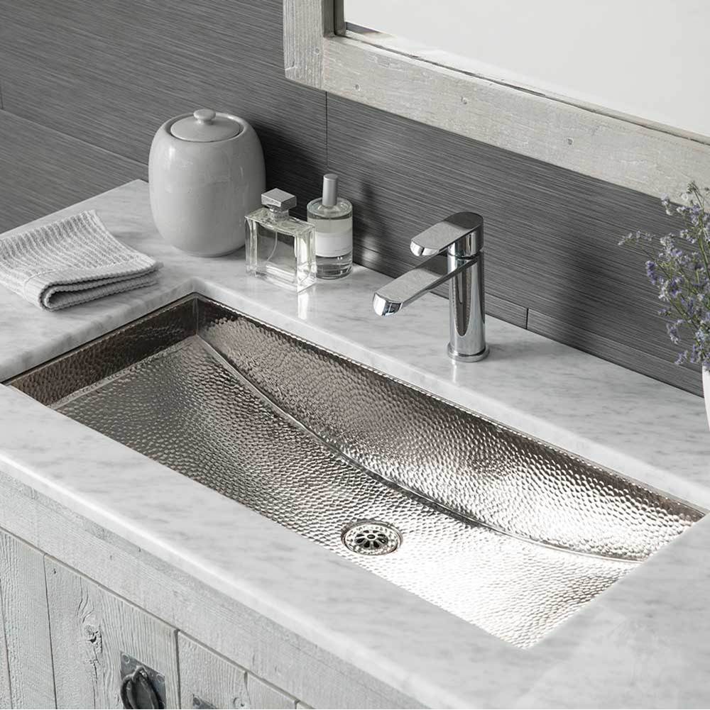 Trough 30 Bathroom Sink in Polished Nickel