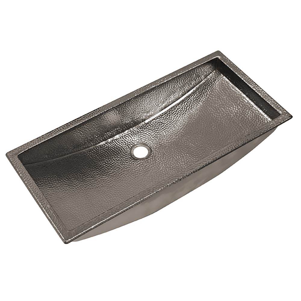 Trough 30 Bathroom Sink in Polished Copper