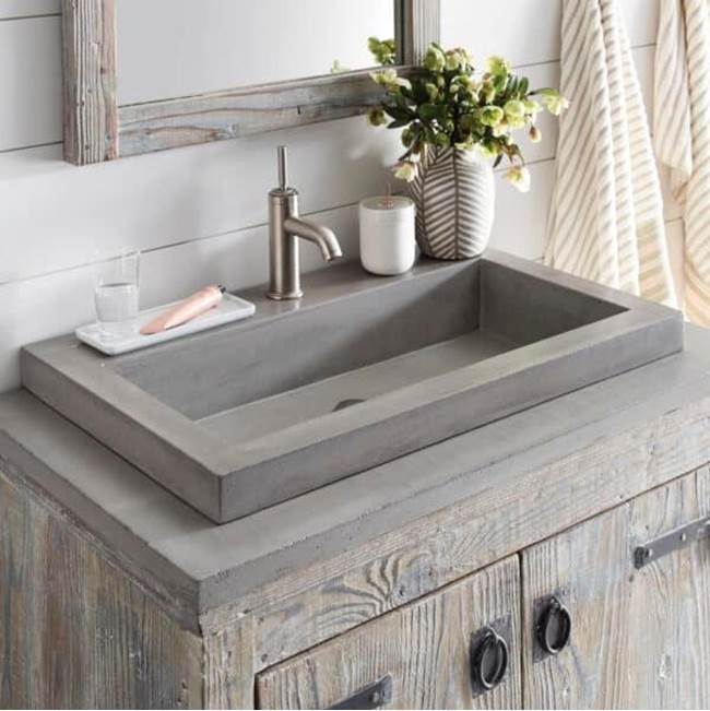 Trough 3019 in Ash - No Faucet Holes