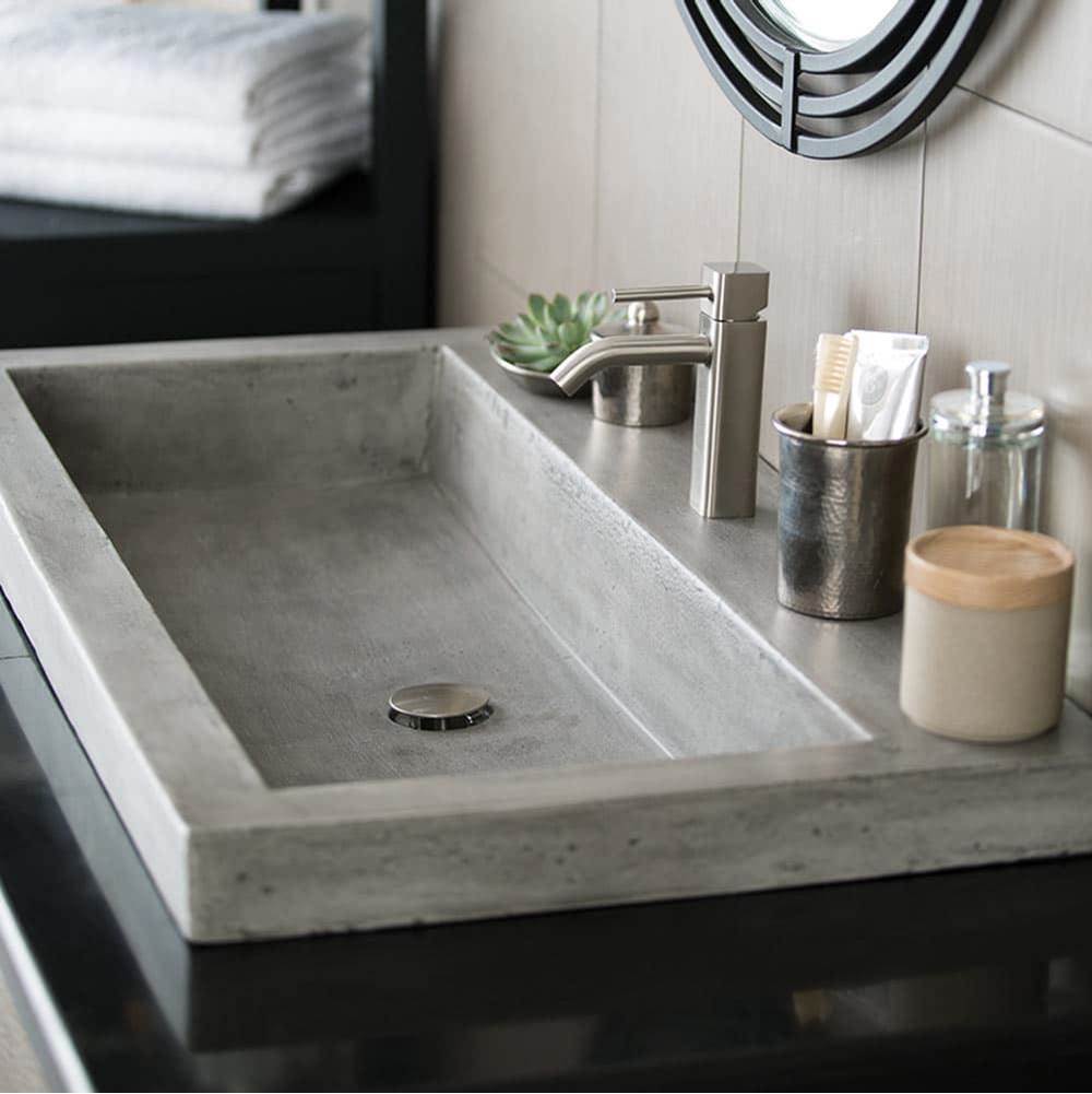 Native Trails - Trough 3619 Bathroom Sink in Ash - Ash