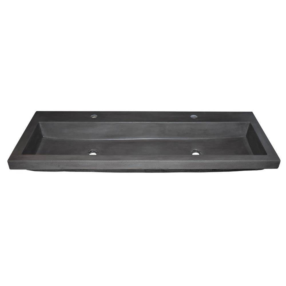 Trough 4819 Bathroom Sink in Ash-No Faucet Holes