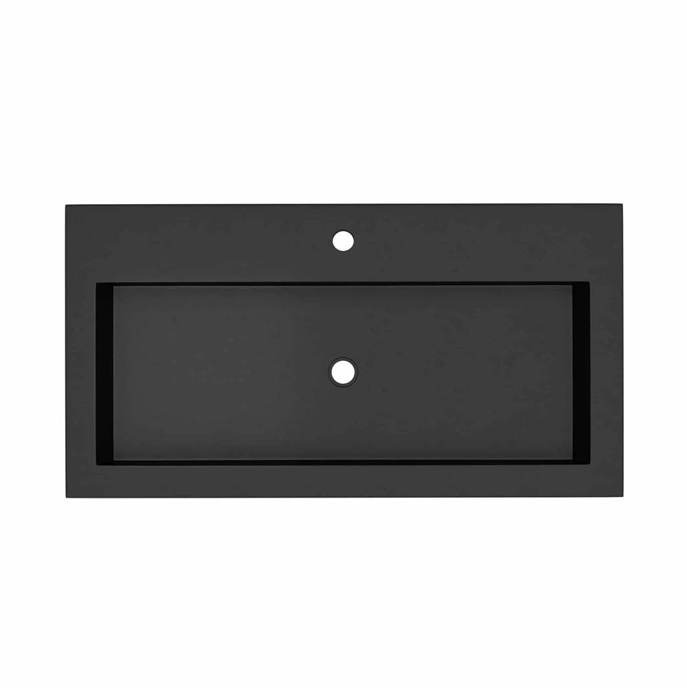 Trough 3619 Bathroom Sink in Ash
