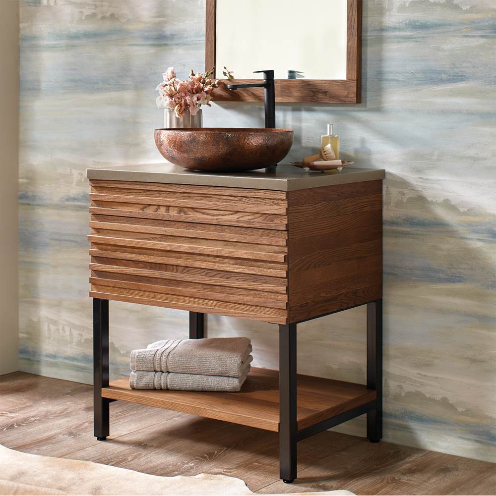 Winemaker 30'' Floating Vanity in Cask Oak