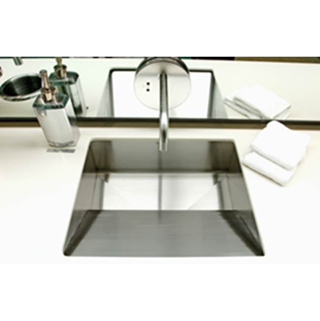 Neo-Metro by Acorn - 304 brushed stainless steel ebb basin 14'' X 14'' X 2-1/2'' ID drop in / under mount basin