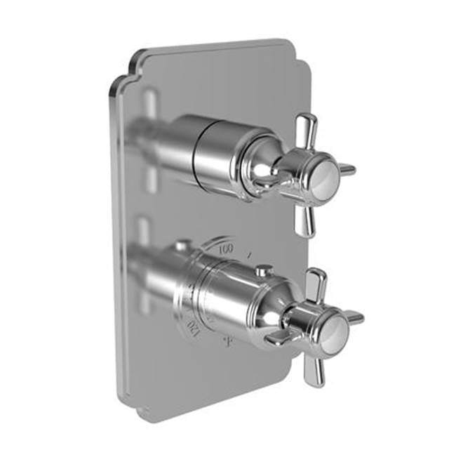 Newport Brass - Fairfield 1/2'' Square Thermostatic Trim Plate with Handle - Venetian Bronze