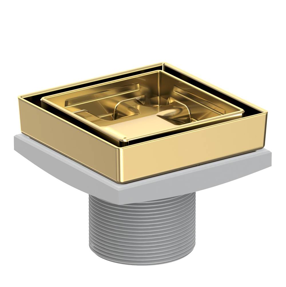 Newport Brass - 4'' Tile In Drain Throat - Forever Brass Pvd