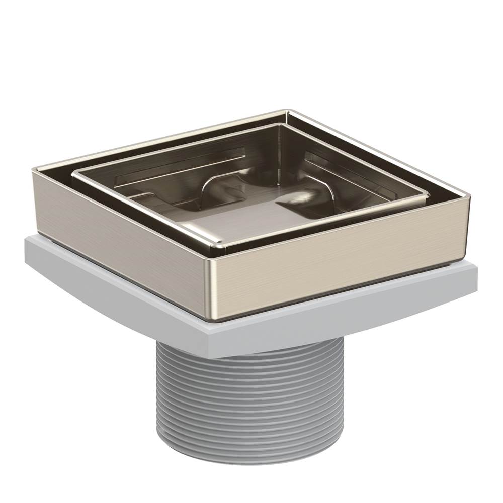 Newport Brass - 4'' Tile In Drain Throat - Antique Nickel